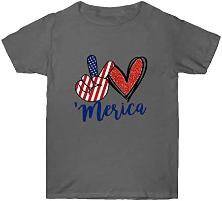 Američka košulja za zastave za žene kratki rukav Basic Tees Dressy Graphic majica Star Stripes USA's The Tops 4. srpnja Košulje 2023