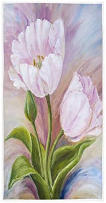Ručnik za ruke Alaza, ružičasta lubanja s cvjetnim ultra mekim i visoko upijajućim ručnikom