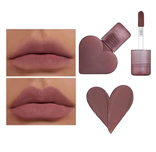 Xiahium Fab Face Makeup Stick Love Velvet Non Stick Cup za usne Glazura u obliku srca u obliku