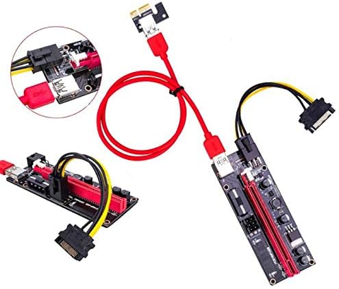 Konektori 6pcs USB ver009 USB 3.0 PCI-e Riser Express 15Pin do 6 pin 1x 4x 8x 16x Extender Riser adapterska