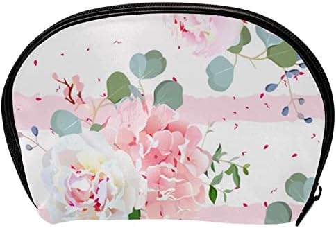 Travelna torba za šminku, kozmetička torba Make up Case za organizator, za žensku torbicu za toaletne potrepštine Oprema Četke, pastora ružičasta prugasta cvijet ružiča
