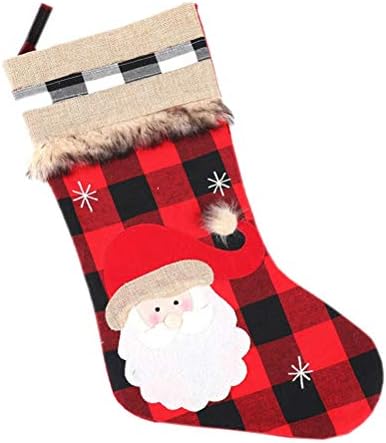 ABOOFAN 1PC Božićne čarape ukras poklon čarapa Viseći poklon kontejner Božićni ukras