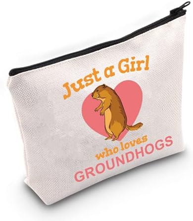 Levlo Funny Groundhogs Cosmetic Make up torba Životinjska ljubavnica Poklon Samo djevojka koja voli komičene komičene patenke za šminku