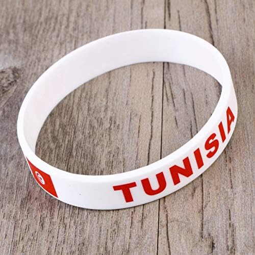 Bestsporble šarm narukvice 5pcs Tunis Country zastava Unisex Silikonska narukvica gume za ručni