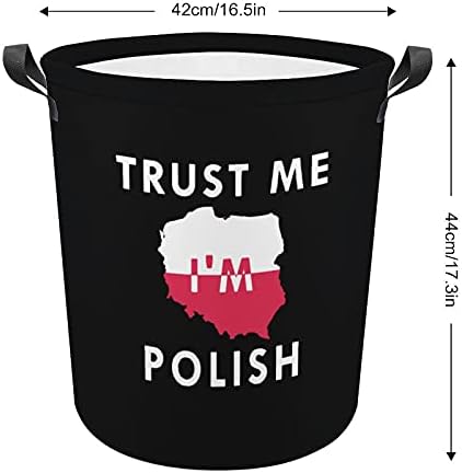 Vjerujte mi da sam Poljska korpa za veš od Oxford tkanine sa ručkama korpa za odlaganje za organizatore igračaka