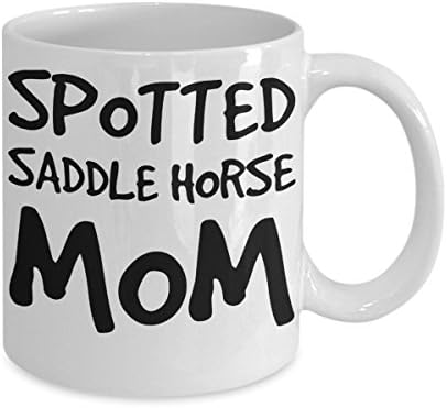Spotted saddle konjsku mamu - bijeli 11oz keramički čaj čaj - savršen za putovanja i poklone