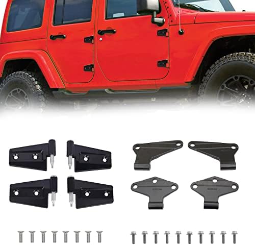 Lqito setovi za montažu šarki od 2 vrata kompatibilan sa 2007-2018 Jeep JK Jeep Wrangler