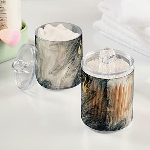 INNEWGOGO Grey Marble 2 pamuk pamuk swab držač kuglice organizator plastični kupatilo jarse