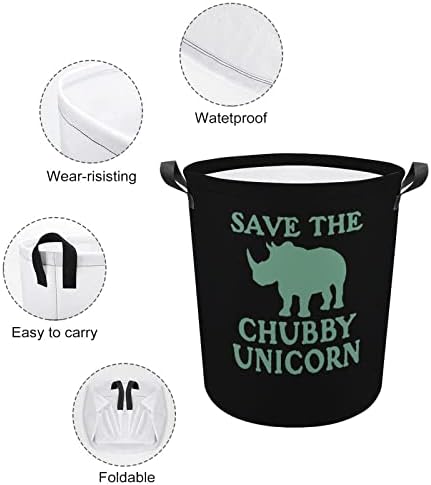 Sačuvajte Chubby Unicorn korpa za veš sklopiva torba za odlaganje kante za veš sa ručkama