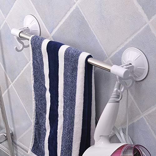 BKDFD ručnik za ručnik, srebrni nehrđajući čelik Ne bušenje sklopivo Organizator za skladištenje kupaonica s