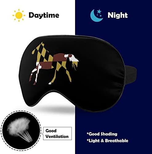 Maryland Flag konja Mekana maska ​​za oči Poklopac efektivno sjenčanje slijepo-očiju Udobna maska