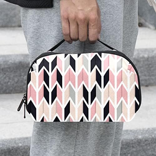 Geometry Pink torba za šminkanje za torbicu Prijenosna torba za organizatore putovanja za toaletne potrepštine