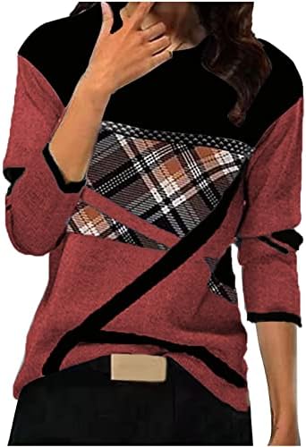 Majice za teen djevojke Žene Smiješne grafike Odštampeni Ležerne prilike kratki pulover s dugim rukavima