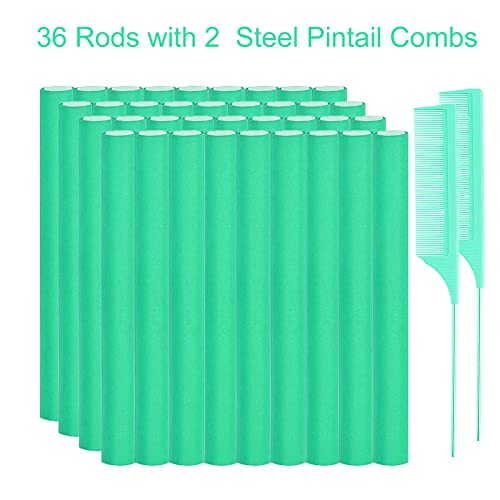 36kom 9,45 fleksibilni Foam Roller Za kosu, fleksibilni štapići za uvijanje Twist Foam Hair Rollers,