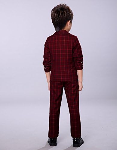 Happy Cherry Tuxedo Set Odijela 3 Kom Za Dječake Formalna Haljina Na Reveru Pamučni Dugi Rukav Komplet