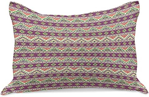 Ampesonne Aztec pletena jastuk, živahna i uzorak horizontalnog orijentalnog Aztec motiva, standardni