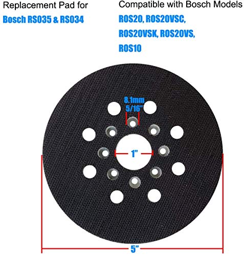 5-inčni ROS20VSC zamjenski jastuk za Bosch RS035 & RS034 - kompatibilan sa Bosch RoS20VS, ROS20VSC, ROS20vSK,