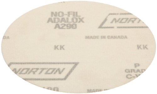 Norton A290 no-fil adalox norgrip abrazivni disk, lagana težina podlozi papira, kuka i petlje, aluminijski oksid, 5 promjer, grit 80