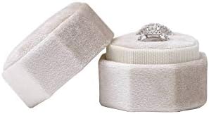 BLUTETE baršun 2 slota Nakit prsten kutija angažman vjenčanje Kutija Kutija za uspomenu Bridal Photo Ring