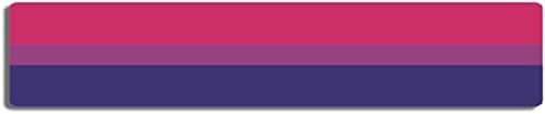 Gear Tatz - Biseksualna mršava zastava - LGBTQ Pride - Naljepnice branika - 2 x 10 inča - Profesionalno izrađeno u SAD-u