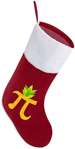 Smiješni pi-neapple PI dan Božićne čarape Xmas Tree Kamin Viseći čarape sa kratkim ukrasom plišanog manžeta za kućnu praznicu