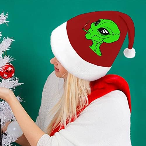 Funny vanzemaljci pušenje Božić šešir meka pliš Santa kapa Funny Beanie za Božić Nova Godina svečana