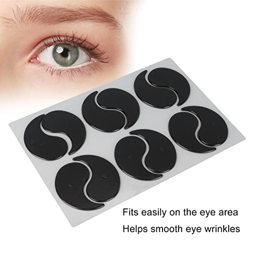 6 pari Silikonske jastučiće za oči, crna kozmetička oprema za uklanjanje edema, meka silikonska zakrpa za