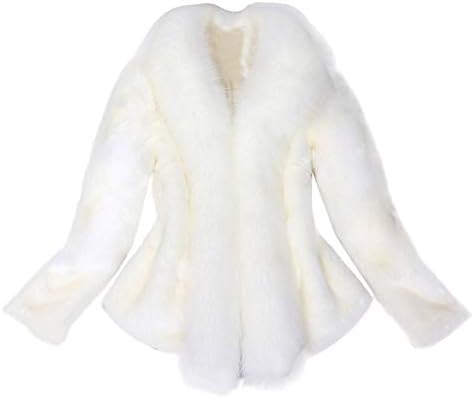 Pelt Faux Bijela jakna Ženske tople zimske jakne lažni jakni kaput gornja odjeća toplo debeli pelt ženski kaput modna odjeća