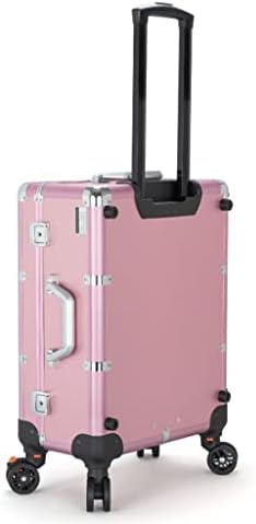 WDBBY Pink Makeup Case LED lagana kozmetika Travel Case prtljag za skladištenje alata Beauty Lady Nail