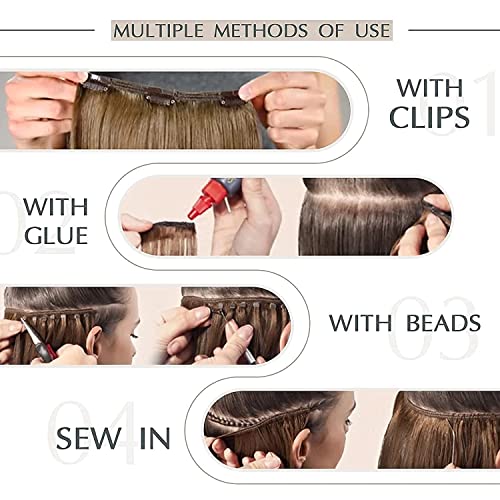 Kupite 2 uštedite više: ekstenzije za kosu potke ljudska kosa #2 najtamnije smeđe 18 inča 100g / pakovanje i 20 inča 100g / pakovanje