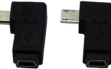1 Postavite desno / lijevo kuton 90 stepeni Micro USB muški do mini USB ženski proširenje adapter konventor