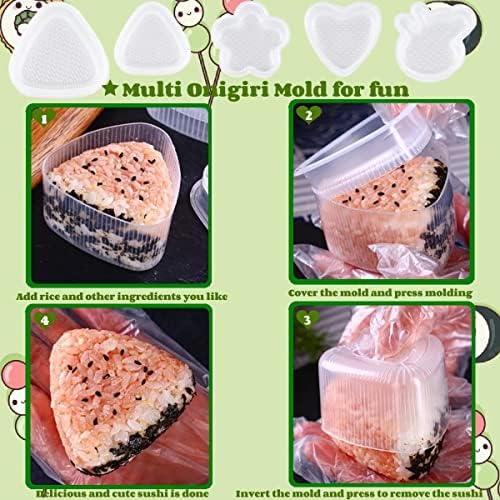 Bento kutija dodaci-onigiri set kalupa 13pcs & silikonska ručak razdjelnici 45 kom