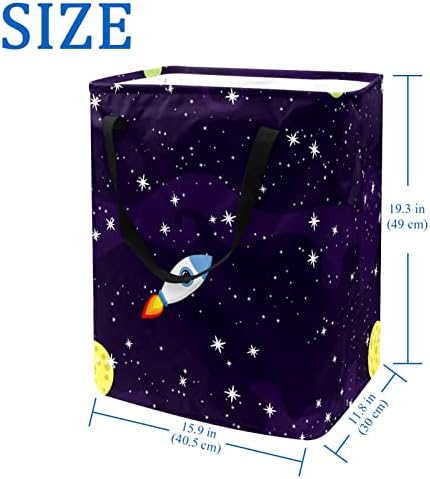 Space Galaxy Ultra Violet Galactic Print sklopiva korpa za veš, 60L vodootporne korpe za veš kante za