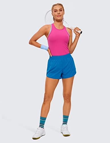 CRZ Yoga Butterluxe Womens Racerback Tank TOP visoki vrat Cropped Works Tops Athletic Bezleegeless Term Camisole