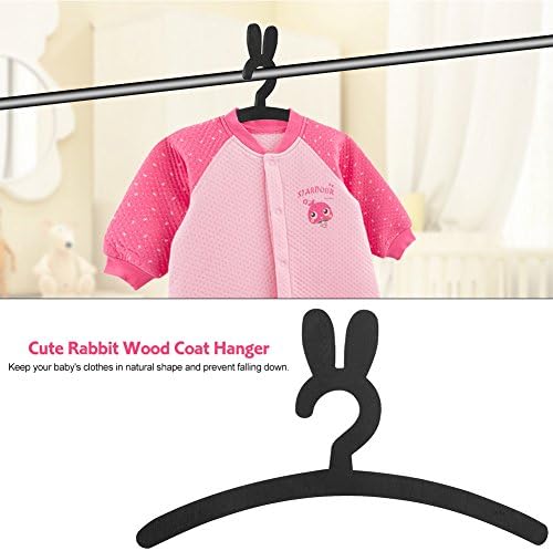 Hanger za odjeću Qiter, slatka zečja drva za vješalica za vješalice za djecu dječje odjeće za skladištenje