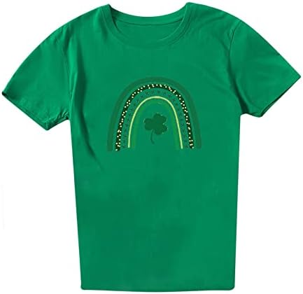 Dan Svetog Patrika zelene majice ženske kratke rukave T-Shirt slatka Y2K Shirt Tops Teen Djevojke o-izrez Tee Shirt tunike