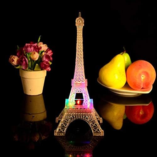 Alipis LED noćno svjetlo Eiffelov toranj mijenja boju noćno svjetlo, 7 boja stolna lampa lampa dekoracija spavaće sobe, 2 kom