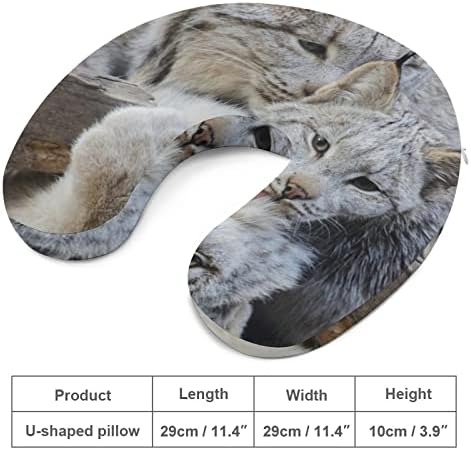 Kanadski Lynx čisto vrijeme putni jastuk i nosač za glavu i vrat jastuk memorijski pjena u obliku glava