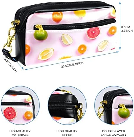 Mala kozmetička torba, elegantne torbe za šminku, torbice sa zatvaračem, pokloni za žene, putni vodootporni toaletni torba Organizer, voćni narančasti limunski grejpfrut