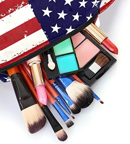 Tbouobt kozmetičke torbe, futrola za šminke, vrećica za šminke za toaletne potrepštine, Art USA zastava