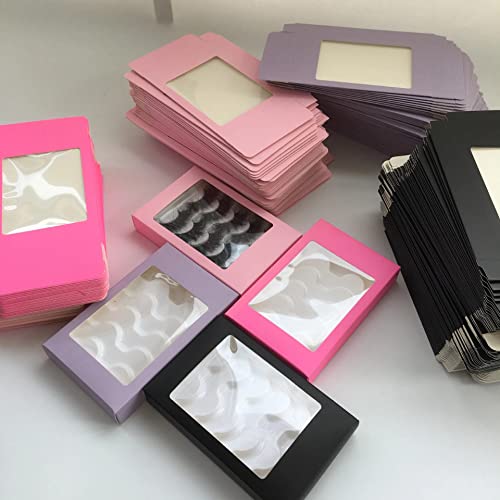 10/20/30/40 / 50pcs / lot 5pairs Empty trepavice kutija ružičasti mramorni papirni papir pakovanje,
