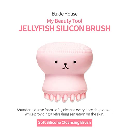 Etude House Moje kozmetički alat Jellyfish Silicon četka - sve u jednoj dubokog spužva za čišćenje i četkica za čišćenje, za piling, masaža, čišćenje meke četke