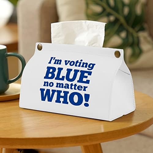 Glasajte plavo bez obzira ko tkiva kutija pokriva moderne PU kožne salvete tkiva kocke za držač za kupatilo