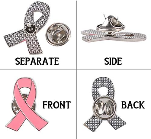 20kom Pink Ribbon igle za podizanje svijesti o raku dojke-dugmad za prikupljanje revera Charity