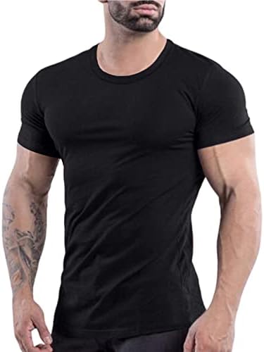 Muški Muscle T Shirts modni kratki rukavi Tee Shirts Top Atletski trening teretana Shirt