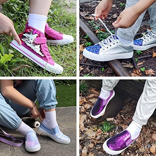 Toandon Sparkle promjena boje Flipping Sequins visoke gornje Casual platnene cipele za djecu