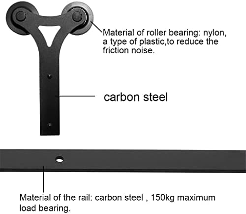 JYDQM 1210-4840mm Klizna kotrljana vrata hardverskih vrata Y-u obliku drvene vješalice za drvo Track Roller