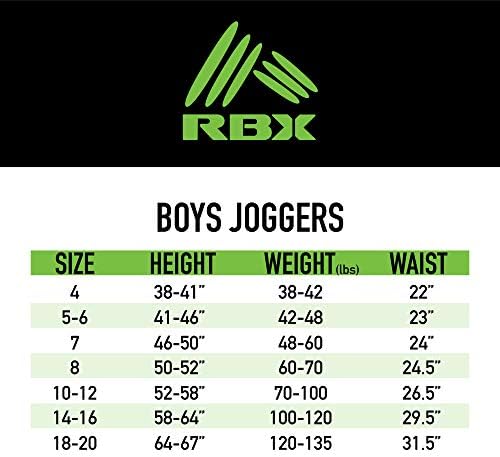 RBX Boys 'Duksevi - 4 pakovanja aktivne tricot zagrijavanje jogger stants