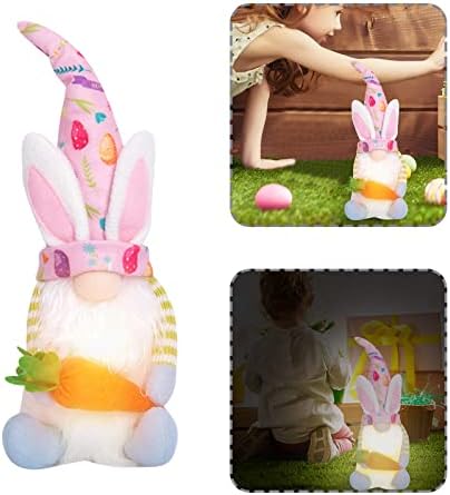 en djevojke Ornament Ornamenti dekoracija lutka Luminous Bunny bezlična Uskršnja dekoracija & amp ;visi ornament kape