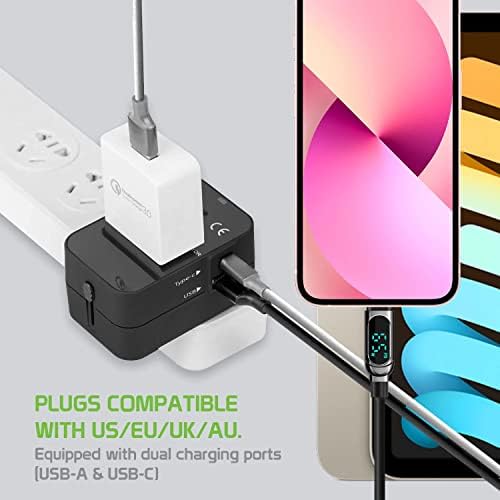 Putni USB Plus Međunarodni Adapter za napajanje kompatibilan sa Lava Flair Z1 za Svjetsku snagu za 3 uređaja